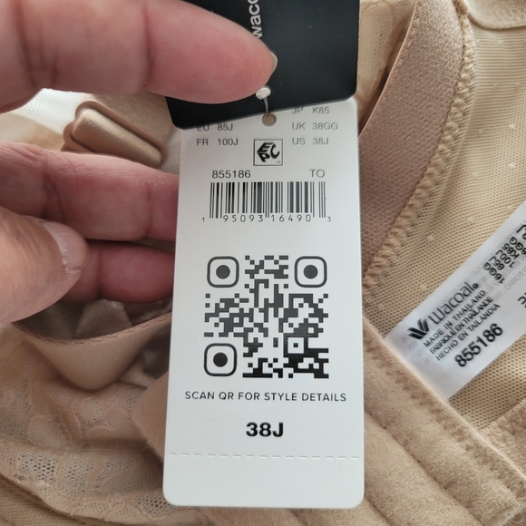 NWT Wacoal Retro Chic Full Figure Underwire Bra - Sz 38J US / 38GG UK - Picture 7 of 9